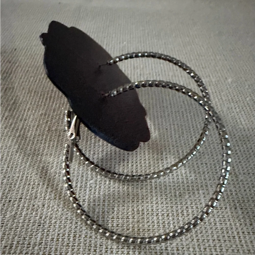 Three pair Hoop Earring Set with Burgundy Display Cards